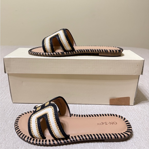 On 34th Mansi Beaded H-Band Flat Sandals - Picture 2 of 4